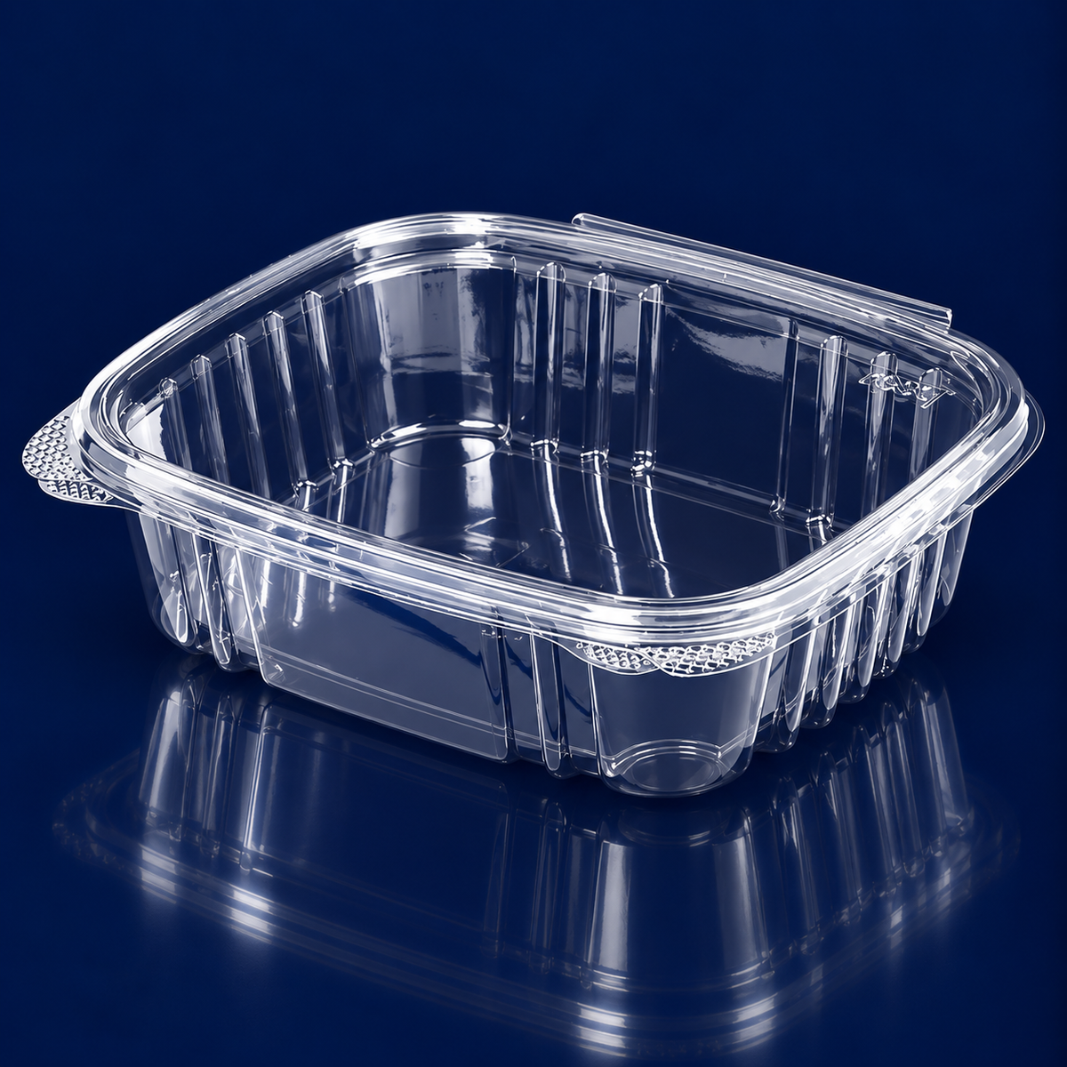 Deli Container Hinged 24 OZ PET Clear Square 200/Case