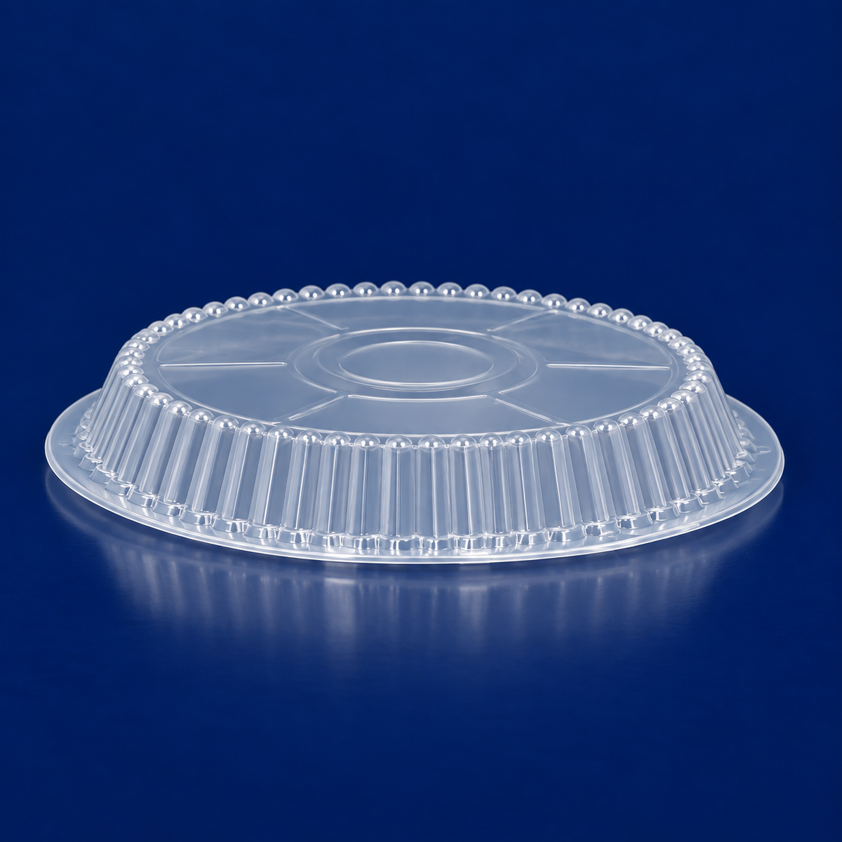 Dome 7 IN PS Clear Round For Aluminum Container Unhinged 250 Count/Pack 2 Packs/Case 500 Count/Case