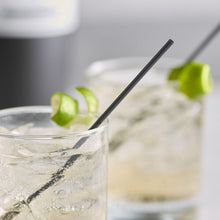 Load image into Gallery viewer, EcoChoice 5 3/4" Black Compostable PLA Unwrapped Cocktail Straw - 1,000/Pack