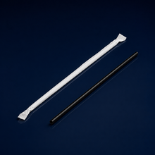Load image into Gallery viewer, Choice 7 3/4" Jumbo Black Wrapped Straw - 12,000/Case
