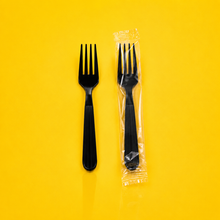 Load image into Gallery viewer, PP Black Fork Heavyweight Individually Wrapped 1000/Case