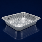 Steam Table Pan 1/2 Size 128 OZ Aluminum Silver Deep Full Curl 100/Case