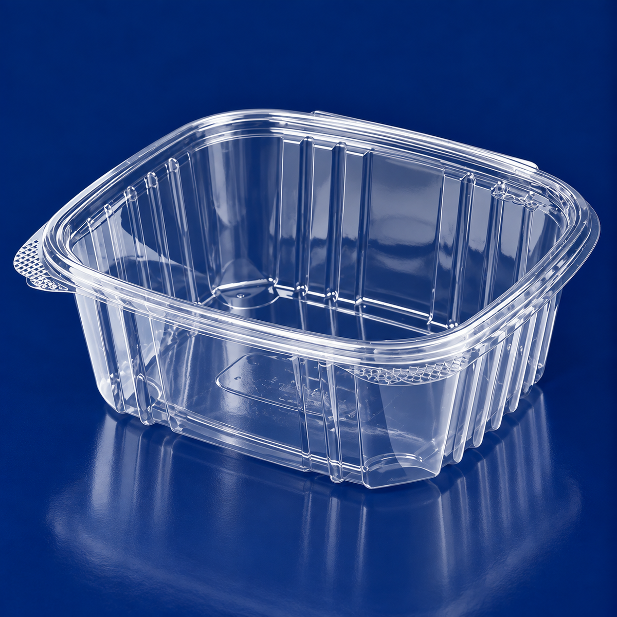 Deli Container Hinged 32 OZ PET Clear Square 200/Case