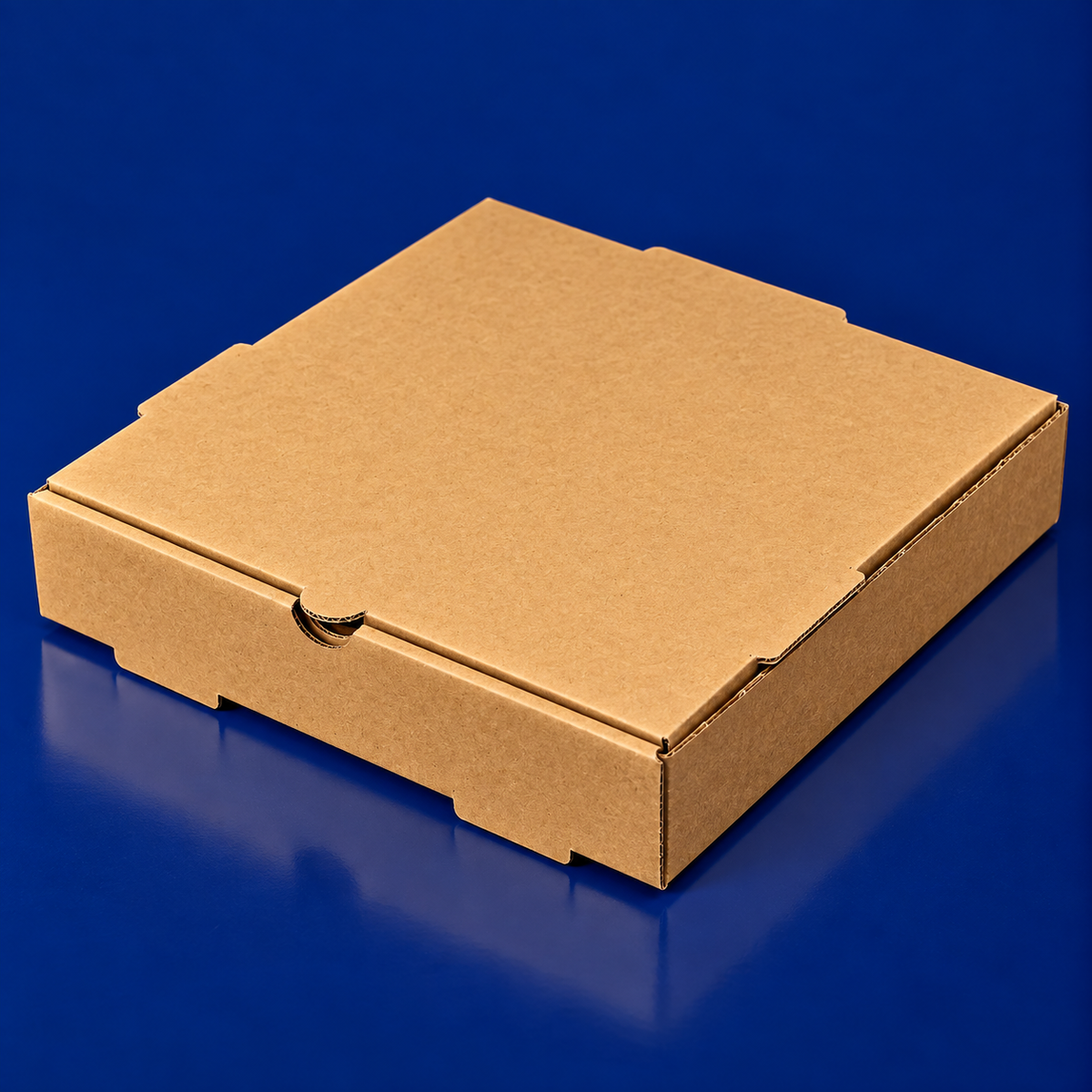 Pizza Box 10X10X2 IN Corrugated Cardboard Kraft Plain Square B-Flute 50/Bundle